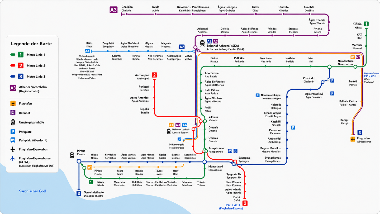 U-Bahn-Plan Athen